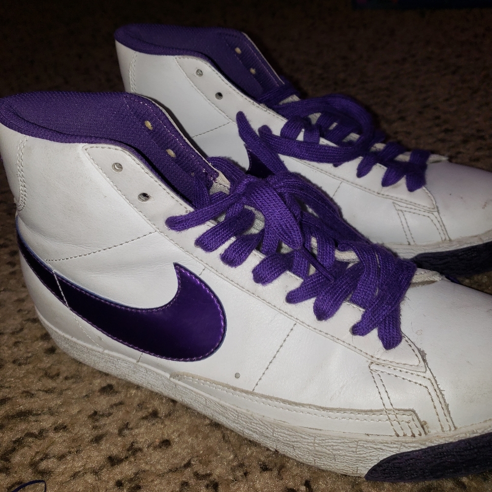 Old school ;) purple and white Nikes